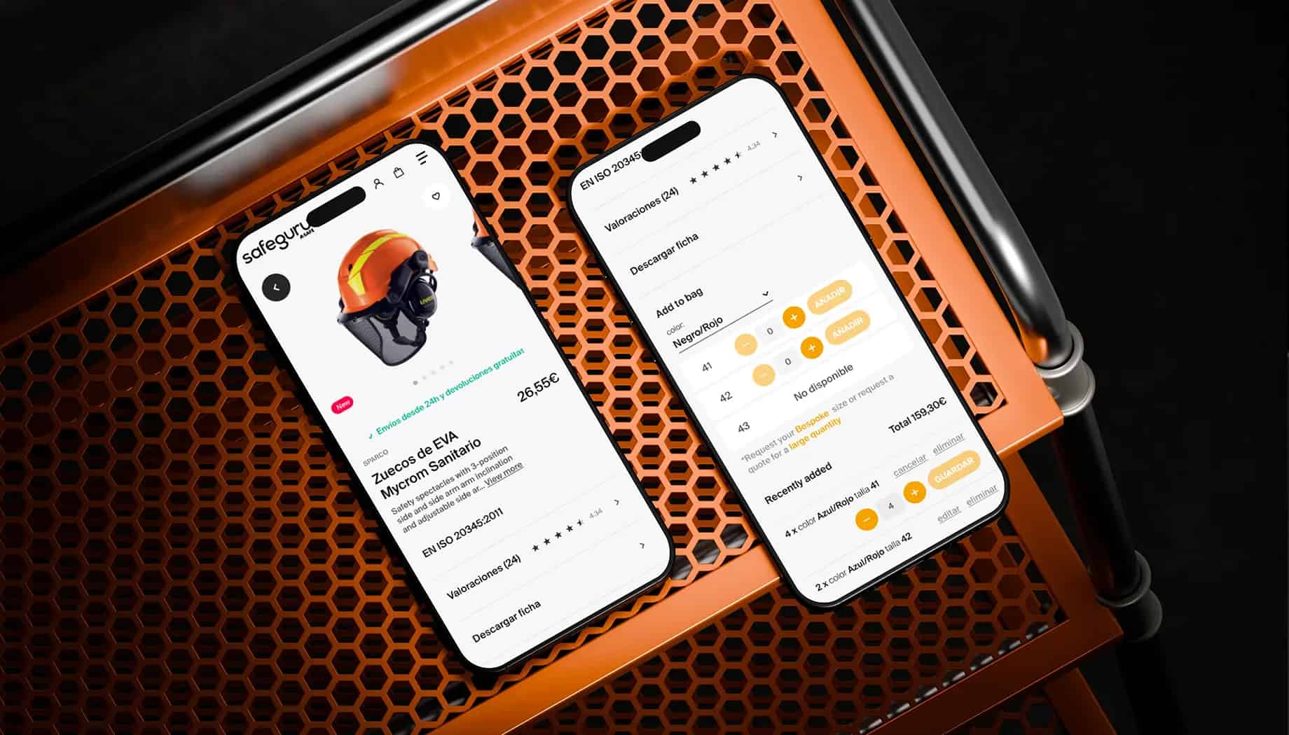 Safeguru mobile app interface.